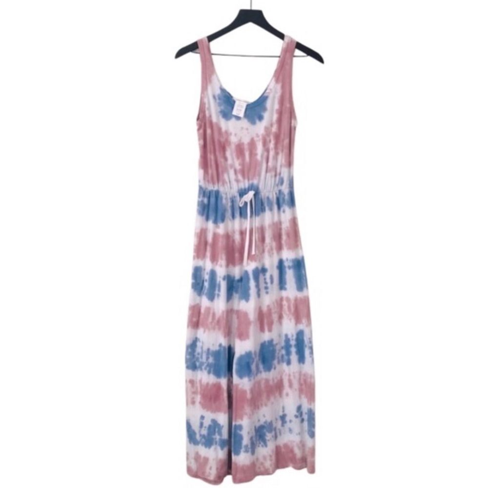New! Caution To The Wind Wide Leg Tie Dye Jumpsuit